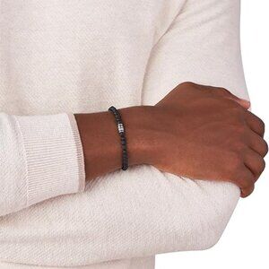 Fossil Men's Stainless Steel and Genuine Leather and/or Beaded Bracelet for Men